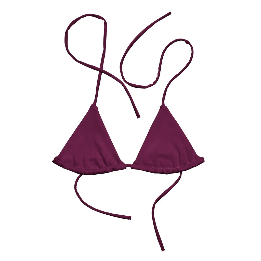 Burgundy Bikini Top Uza Swimwear