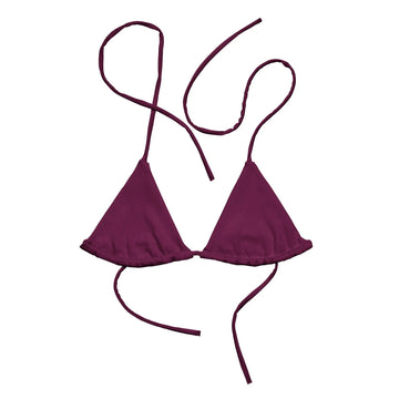 Burgundy Bikini Top Uza Swimwear