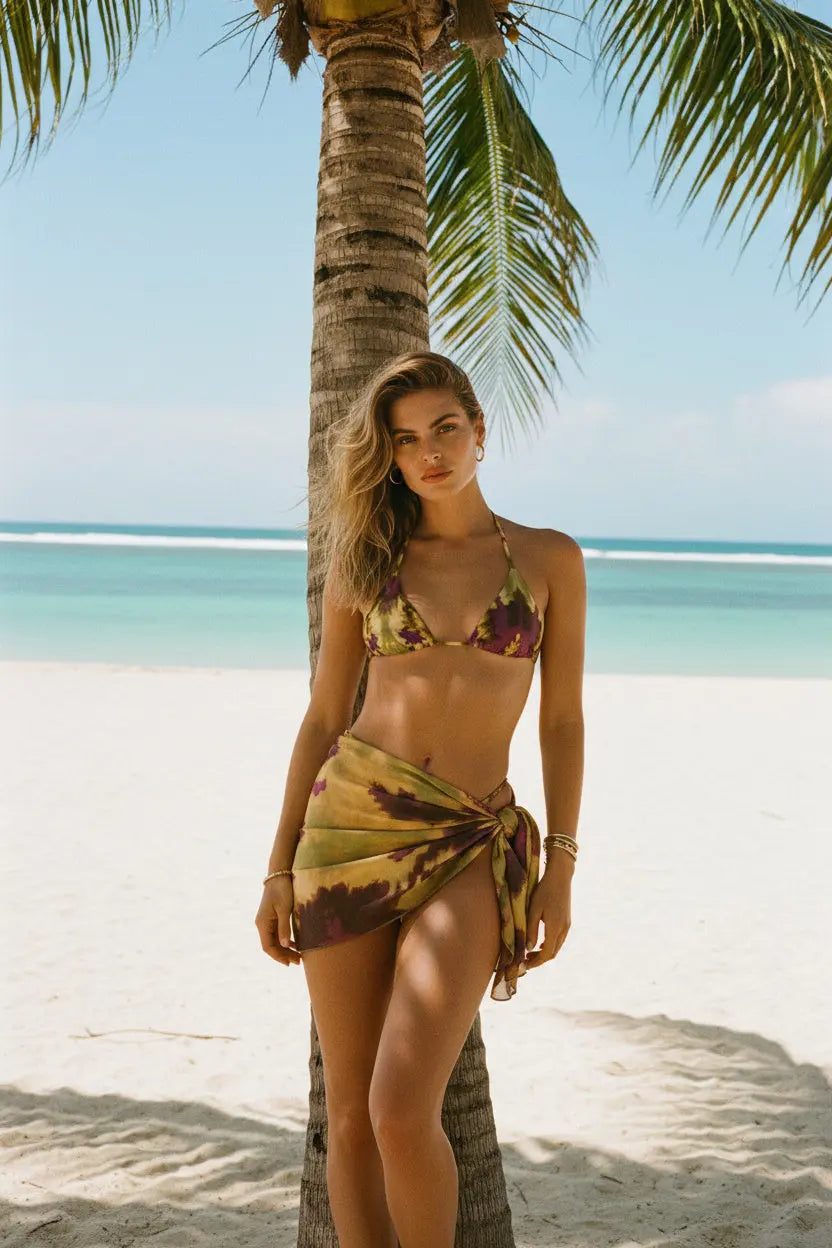 Odissi Saffron Pareo Uza Swimwear