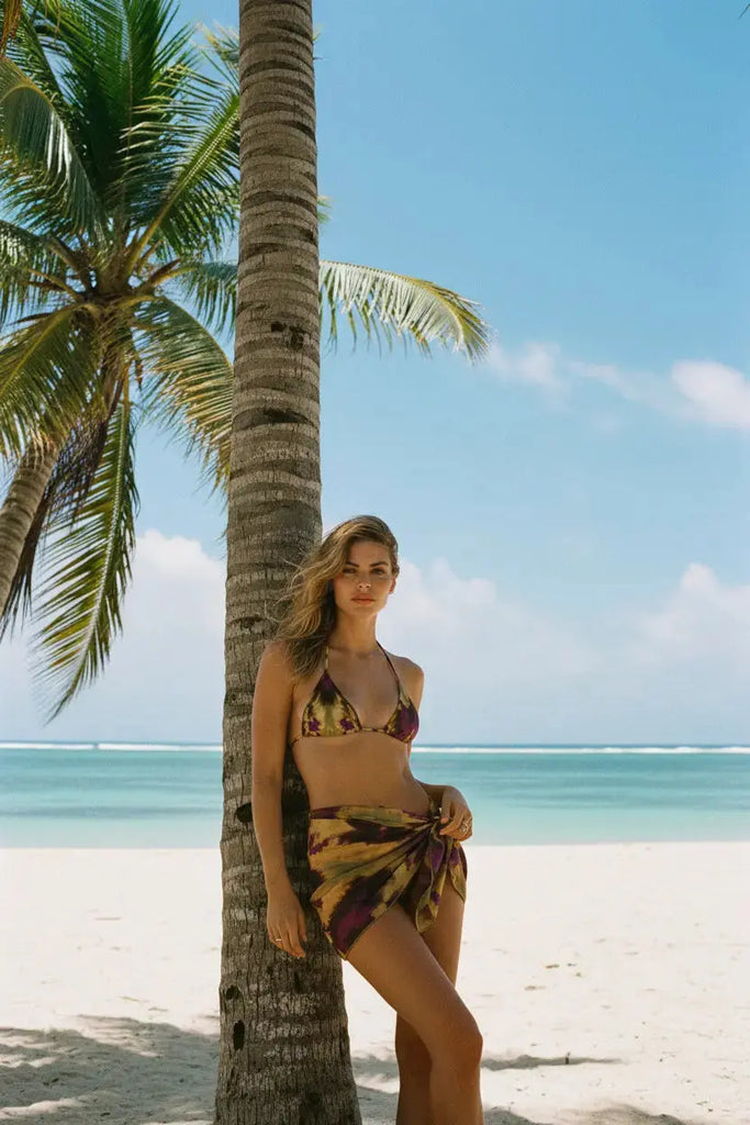 Odissi Saffron Pareo Uza Swimwear